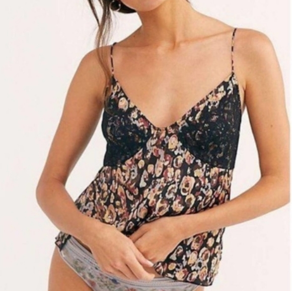 Free People Little Dreams Printed Lace Cami Tank - Picture 5 of 5
